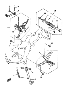 TZR125 Caballetes-estriberas