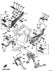 RZ350 RZ350U Support & repose pied