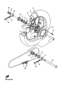  Rear wheel complete assy