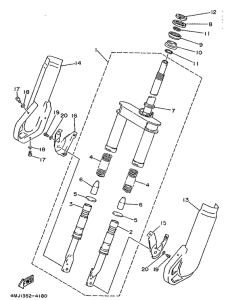 YA50R Передняя вилка