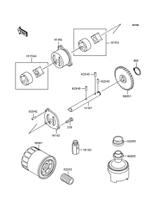ZR400 Масляный насос и фильтр