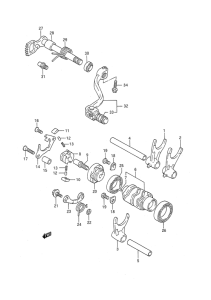 RM250 Переключение передач