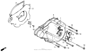 CB125T Крышка картера левая