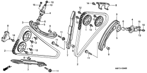 XL1000V Цепь грм / натяжное устройство