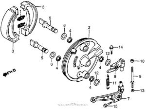 CR250R Front brake panel 83