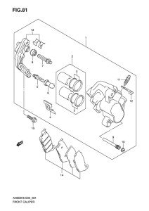 AN650 (ABS) Передний суппорт