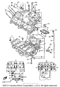 FZR400W Картер двигателя