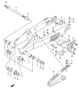 RMX250 Маятник задний