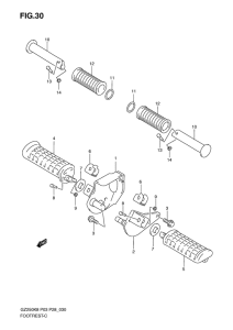 GZ250 Подножки