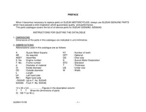 GZ250 Catalog preface