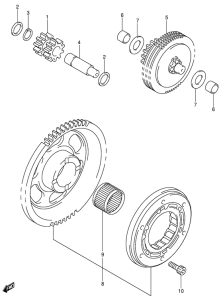 DR-Z400 Муфта стартера