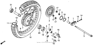 CM400 Переднее колесо