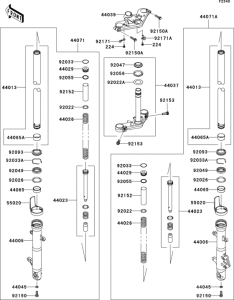 EX250 Передняя вилка
