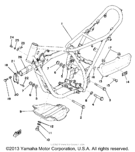 TY175C Frame - side cover