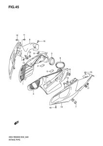 GSX-R600 Всасывающий патрубок  /  глушитель