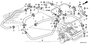 GL1800B Патрубки охлаждения