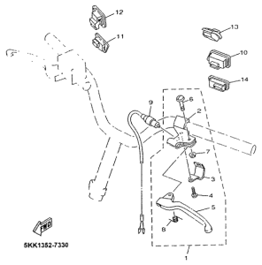YN100 - lenkerschalter. hebel