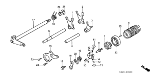 CR80R Shift drum / shift fork