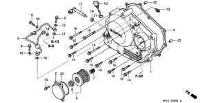 CBF250 Крышка картера правая