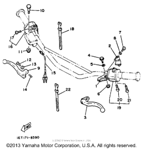 XT350B Handle switch - lever