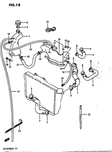 GV1400 Radiator hose -reserve tank