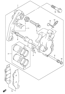 DR-Z400 Передний суппорт