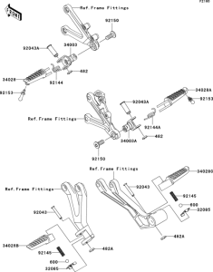 ZX600 Подножки