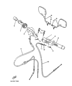 TZR80 Manillar-cables
