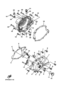 TW125 Crankcase cover ass`y  (v