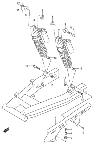 GSX750 Задние амортизаторы