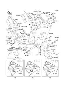 ZX900 Cowling lowers(zx900-f1h)