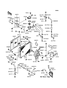 KLE500 Радиатор