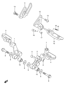 DR650 Подножки