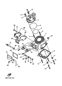 YZ125 YZ125N Головка цилиндров