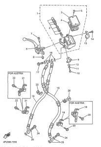 XJR1200SP Главный тормозной цилиндр