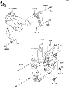 ZR750 Крепление двигателя