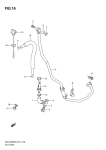 DR-Z400 Шланг масляный