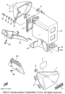 XV1100SHC Боковые обтекатели