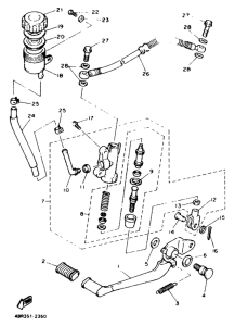 XJ600N Задний торм цилиндр