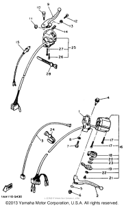 XJ700XN Рулевые переключатели