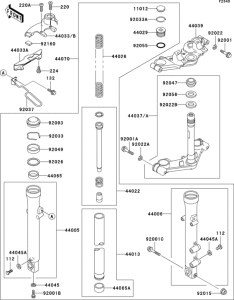EL250 Front fork(1 / 2)(el250-f2)