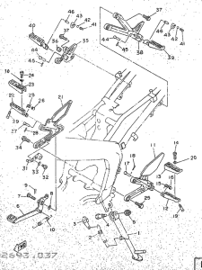 TZR50 Support repose pied