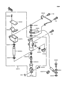 KMX80 Задний торм цилиндр
