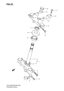 DR-Z125 Траверса нижняя