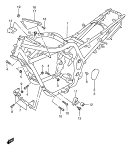 GSF1200S (ABS) Frame comp