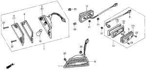 GL1200I Задний фонарь