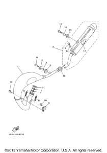 YZ85T Выхлопная система