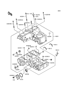 ZR400 Картер двигателя