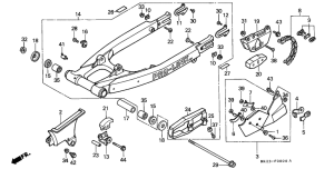 XR600R Rear fork / chain case