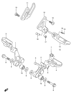 DR650 Подножки